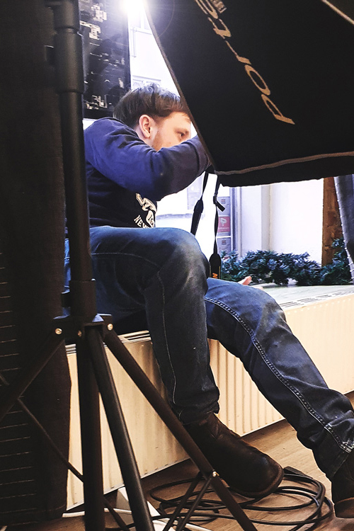 Albin på Bozzanova fotostudio